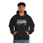 Fishing Hoodie – "I'd Rather Be Fishing" Graphic Pullover for Anglers