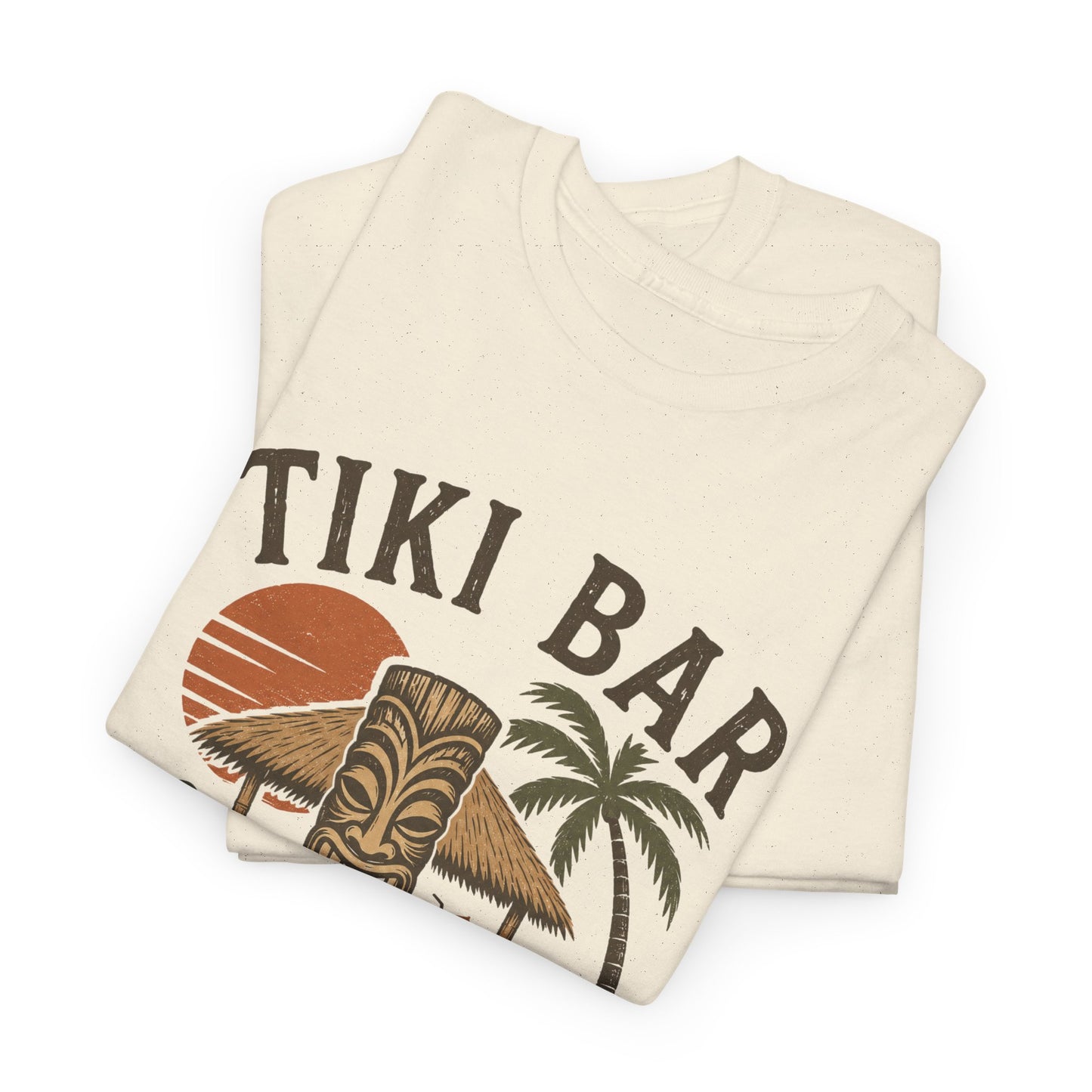 Tiki Bar Vintage Sunset Tee — Tropical Luau Beach Shirt