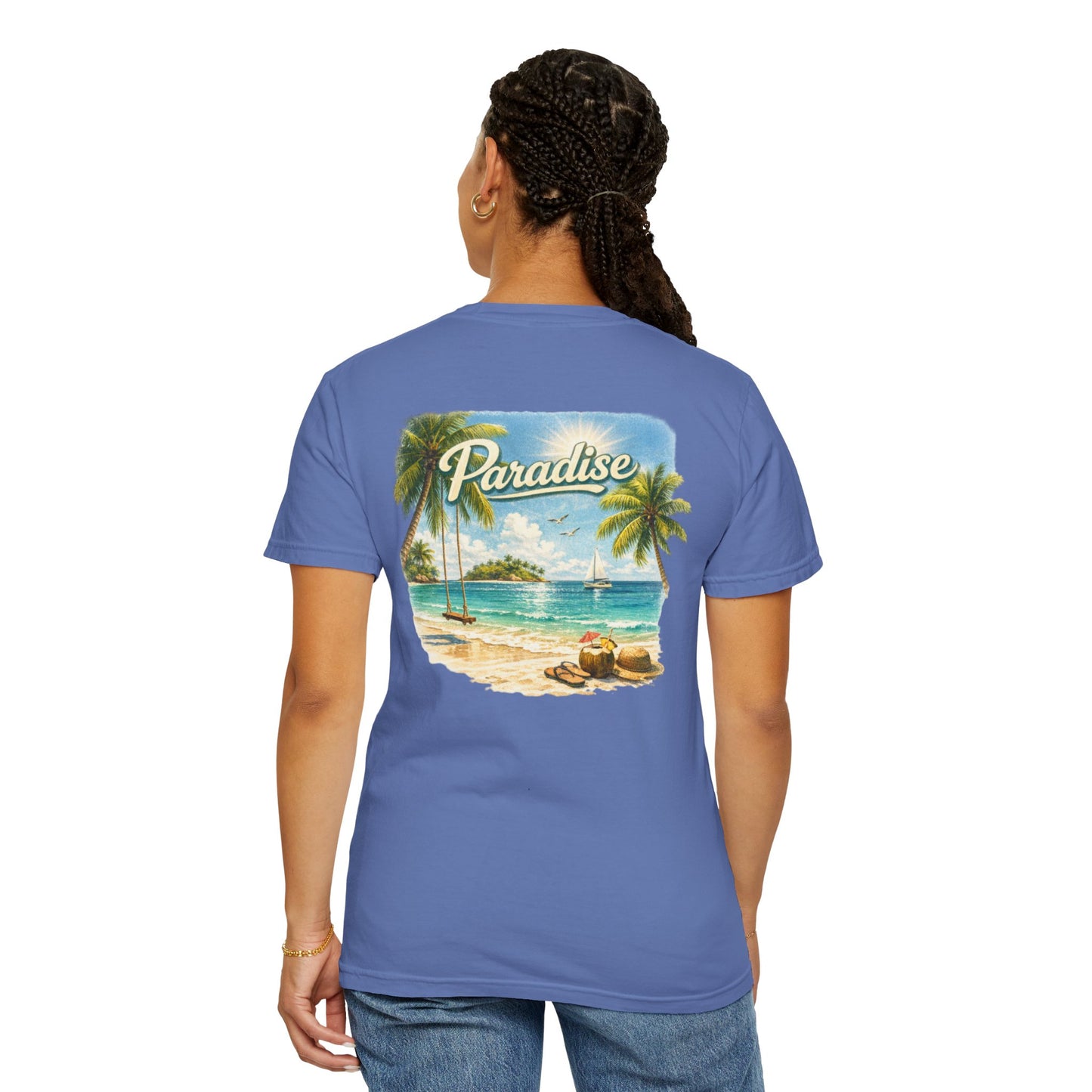 "Paradise" Tropical Beach Island Graphic Tee