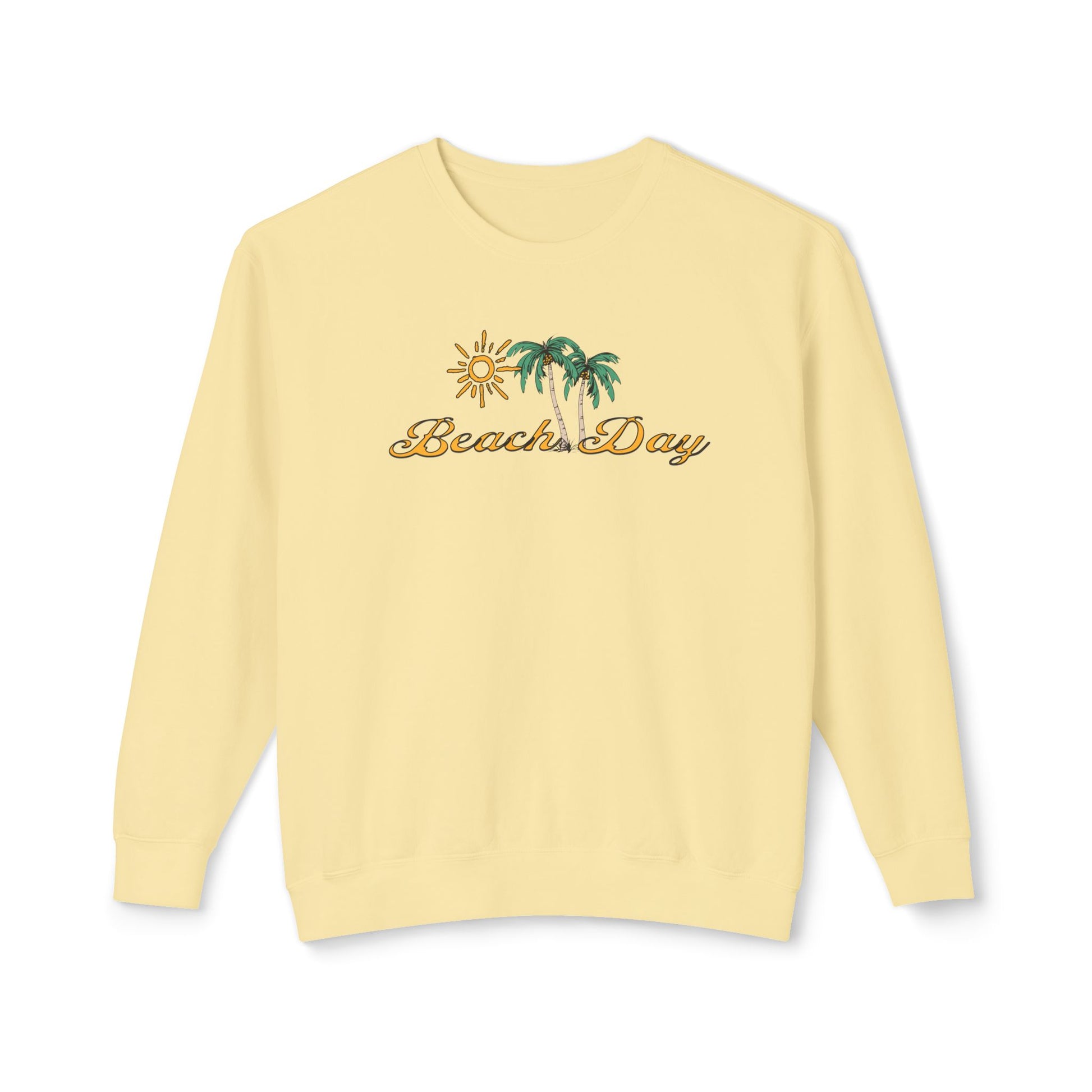 Beach Club Beach Day Unisex Lightweight Crewneck Sweatshirt on Caribbean Rays