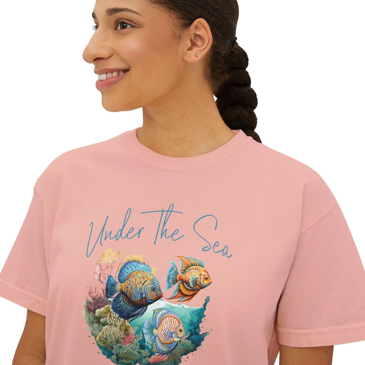 Under the Sea Boxy Tee — Women's Marine Life Graphic T‑Shirt