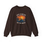 "Life Is Better On The Water" Crewneck Sweatshirt -Boat Sunset Graphic