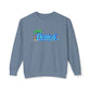 Beach Graphic Crewneck Sweatshirt — Palm Tree Retro Surf Vibe