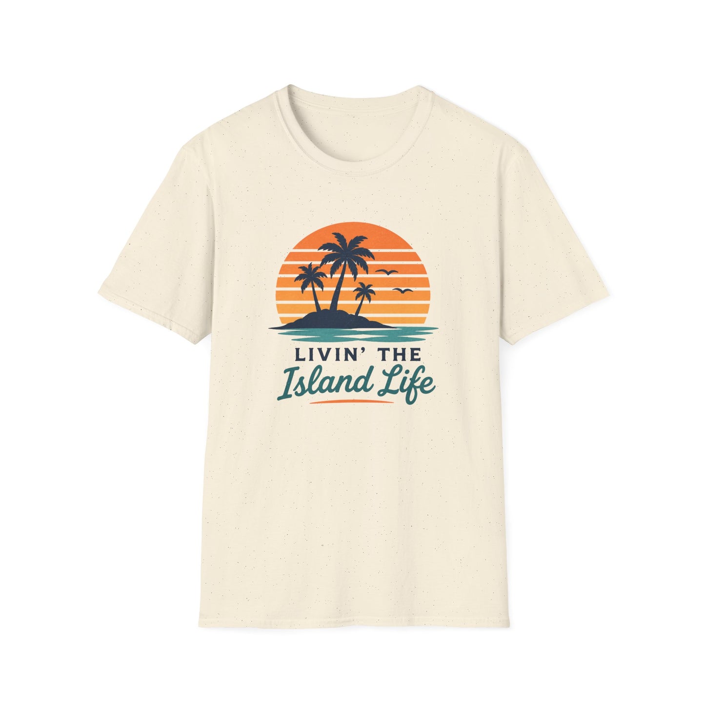 Island Life T-Shirt — "Livin' The Island Life" Retro Palm Sunset Tee