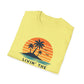 Island Life T-Shirt — "Livin' The Island Life" Retro Palm Sunset Tee