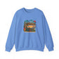 Tiki Bar Crewneck Sweatshirt — Retro Tropical Sunset Design