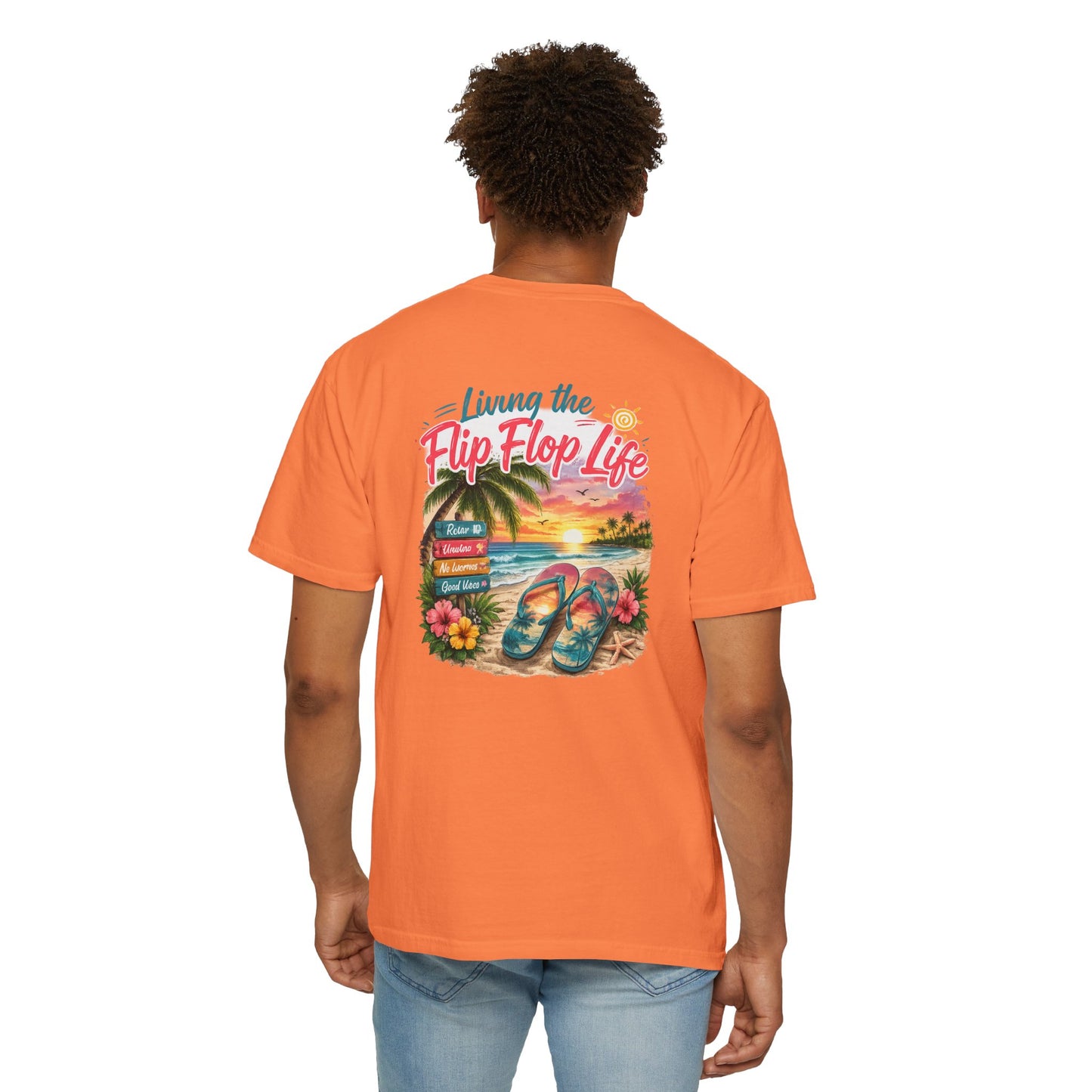 Resort Collection Living the Flip Flop Life Unisex Garment-Dyed T-shirt