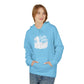 Surf Sketch Hoodie — Minimal Beach Palm Line Art Sweatshirt