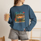 Tiki Bar Crewneck Sweatshirt — Retro Tropical Sunset Design