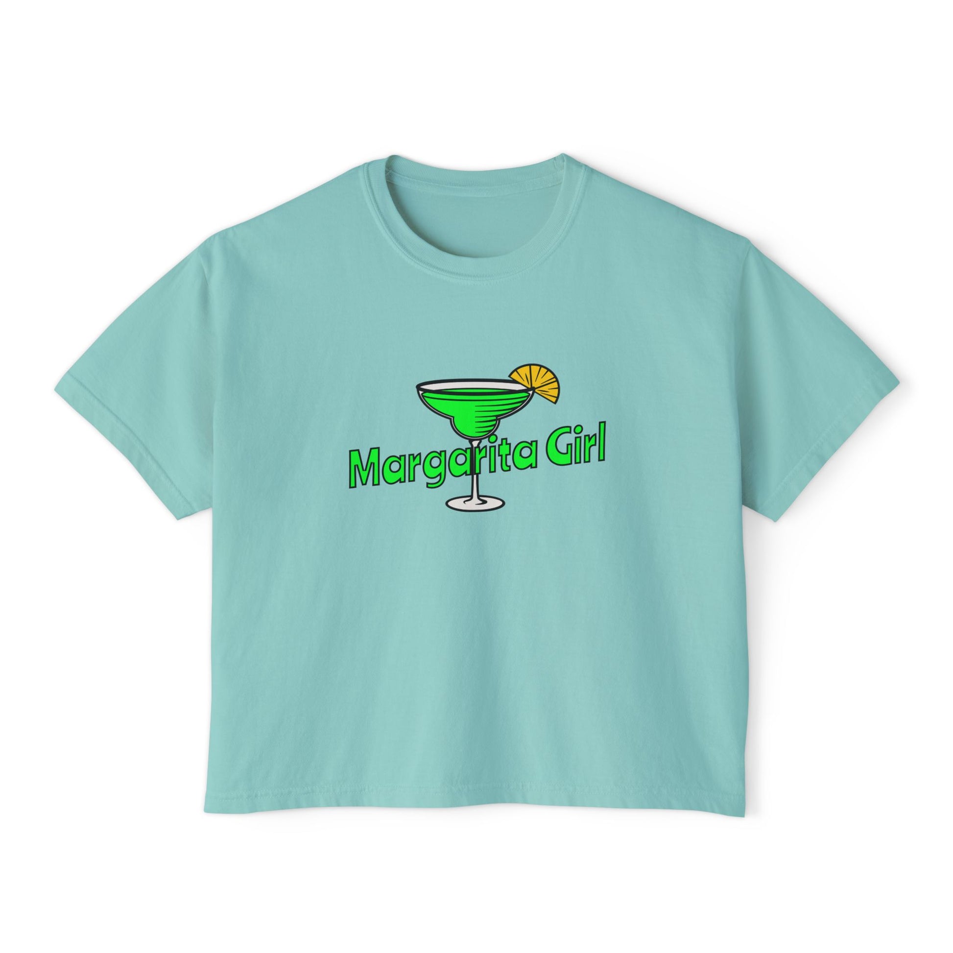 Margarita Girl Boxy Tee — Women's Cocktail Graphic T-Shirt by Caribbean Rays
