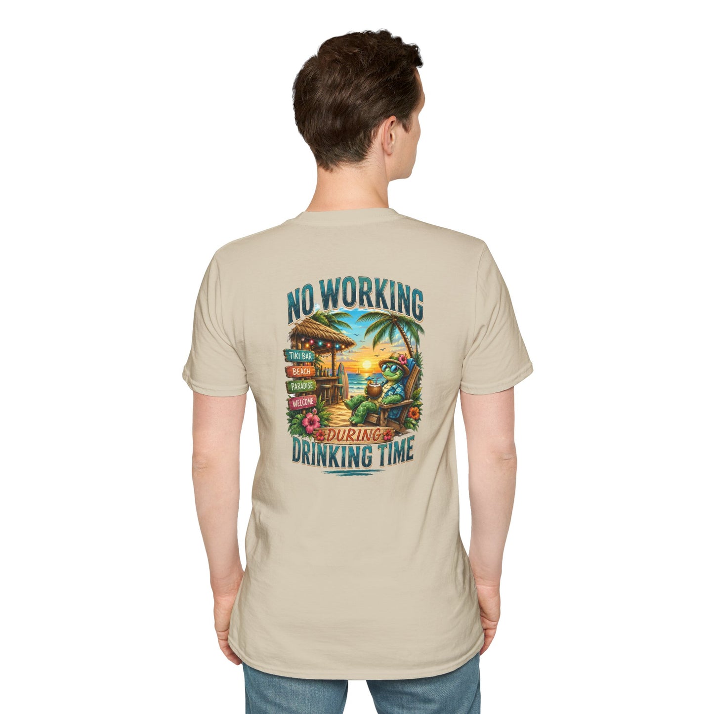 No Working During Drinking Time Unisex Softstyle T-Shirt