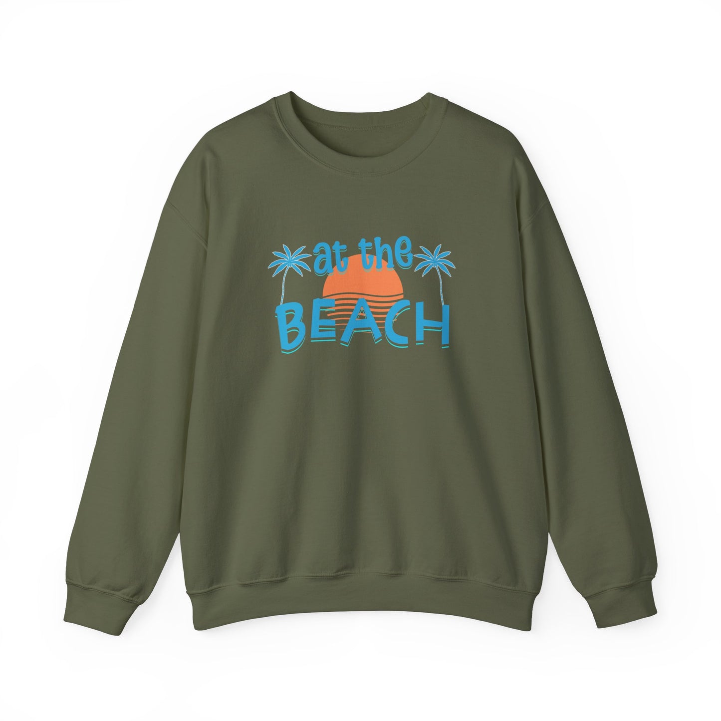 At the Beach Unisex Crewneck Sweatshirt - Summer Vibes, Casual Comfort at Caribbean Rays