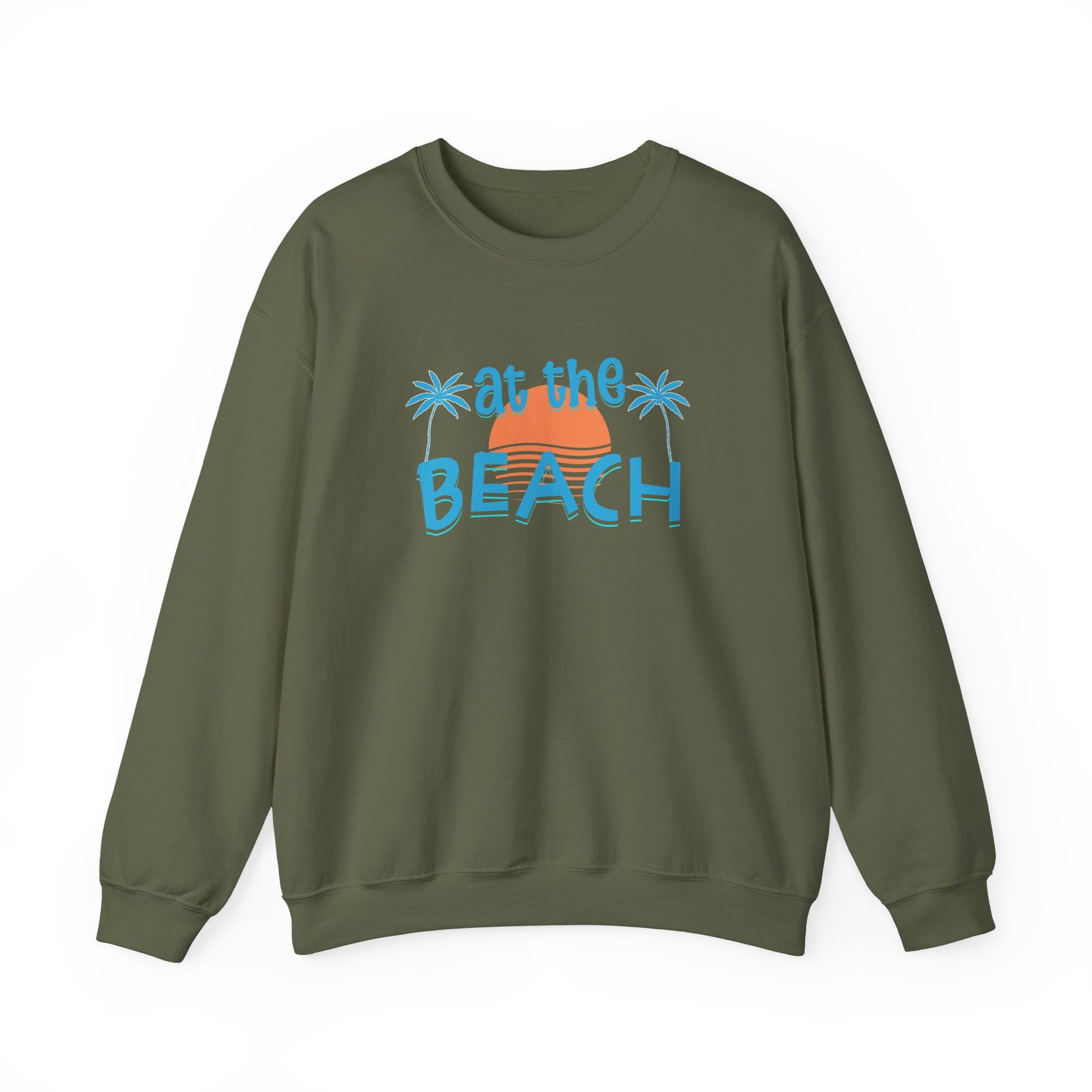 At the Beach Unisex Crewneck Sweatshirt - Summer Vibes, Casual Comfort at Caribbean Rays