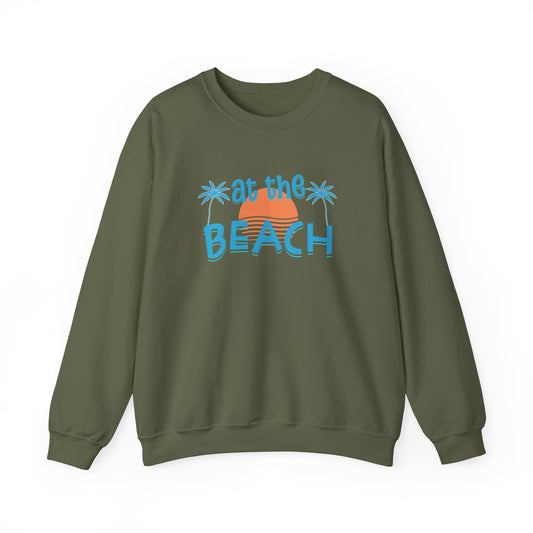 At the Beach Unisex Crewneck Sweatshirt - Summer Vibes, Casual Comfort at Caribbean Rays