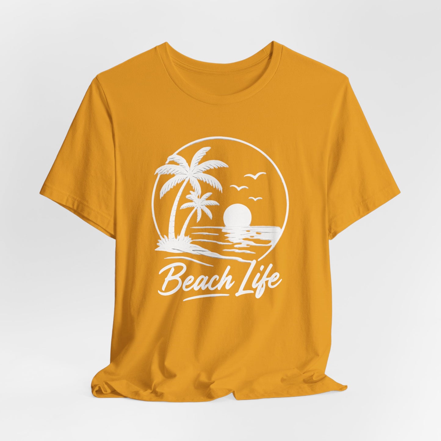 Beach Life T-Shirt – Palm Tree Sunset Graphic Tee