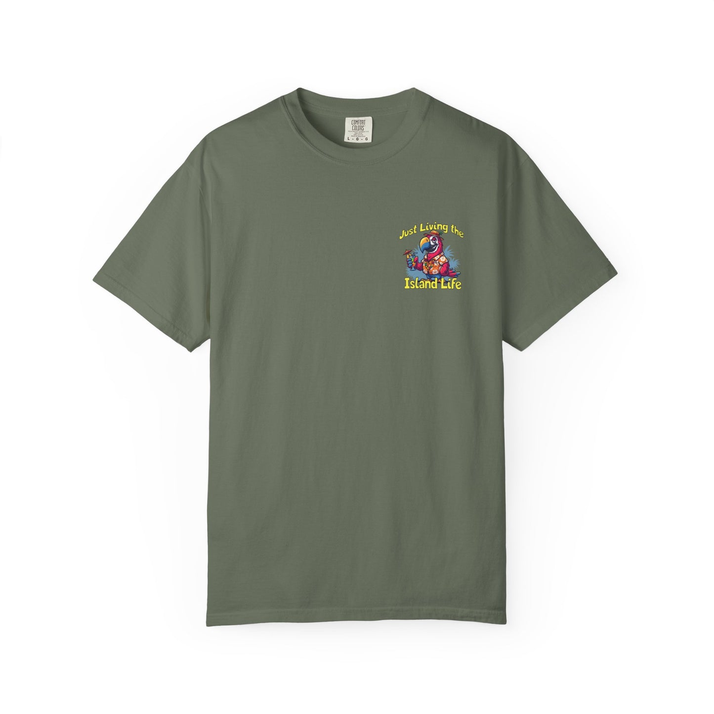 Island Life T-Shirt — Just Living the Island Life Parrot Graphic
