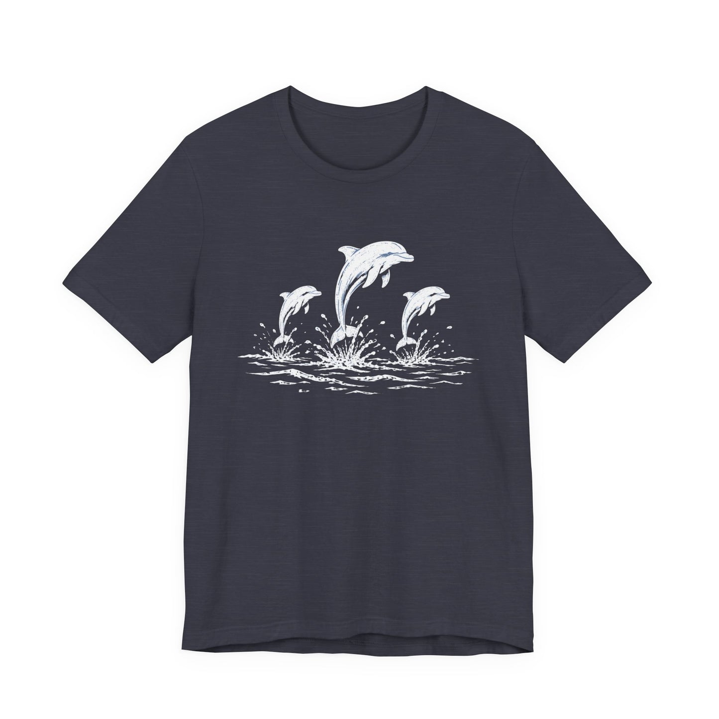 Dolphin Trio Tee — Playful Ocean Graphic T-Shirt