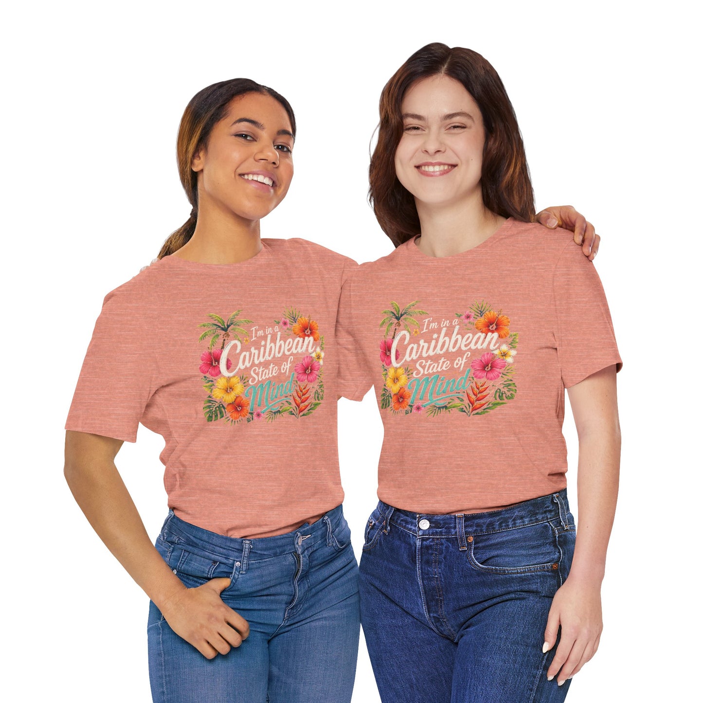 Caribbean State of Mind Tee — Tropical Floral Vacation T‑Shirt