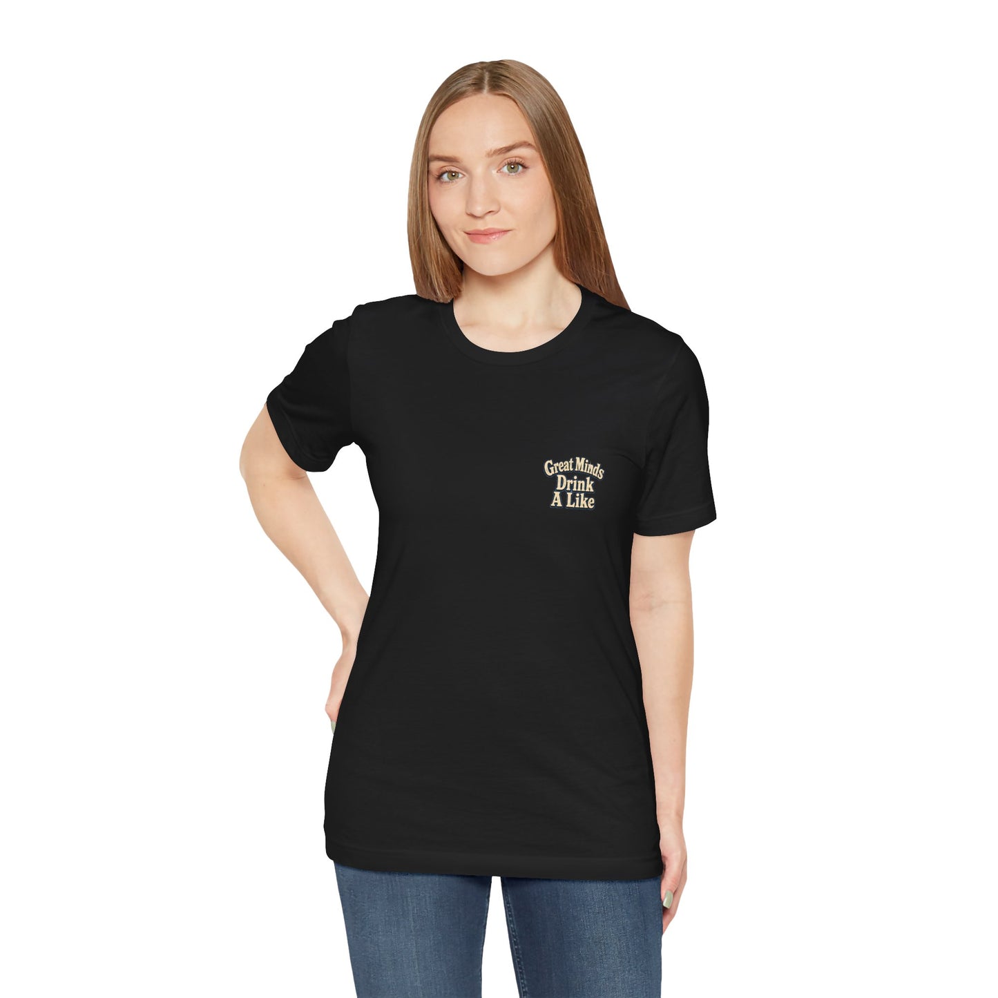 "Great Minds Drink A Like" Tropical Beach Liquor Graphic Tee