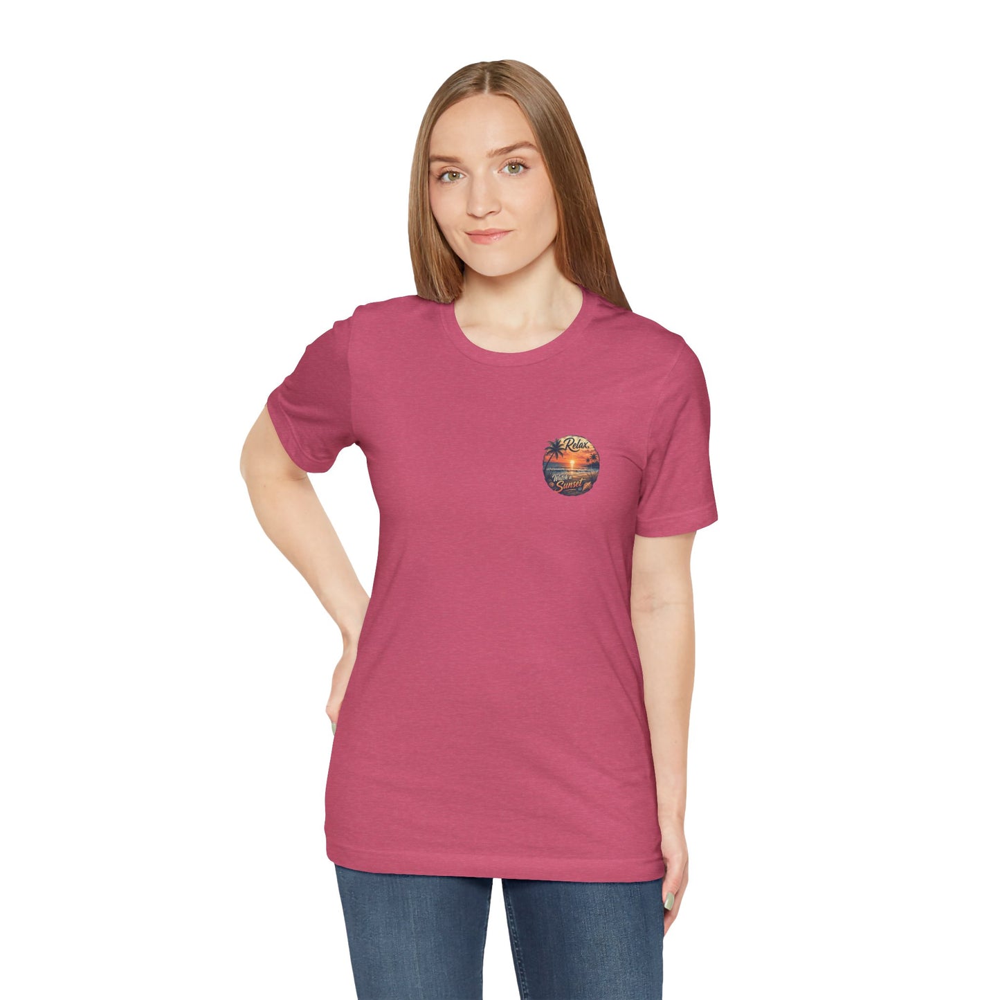 Sunset Beach Tee — "Relax Watch a Sunset" Graphic T-Shirt