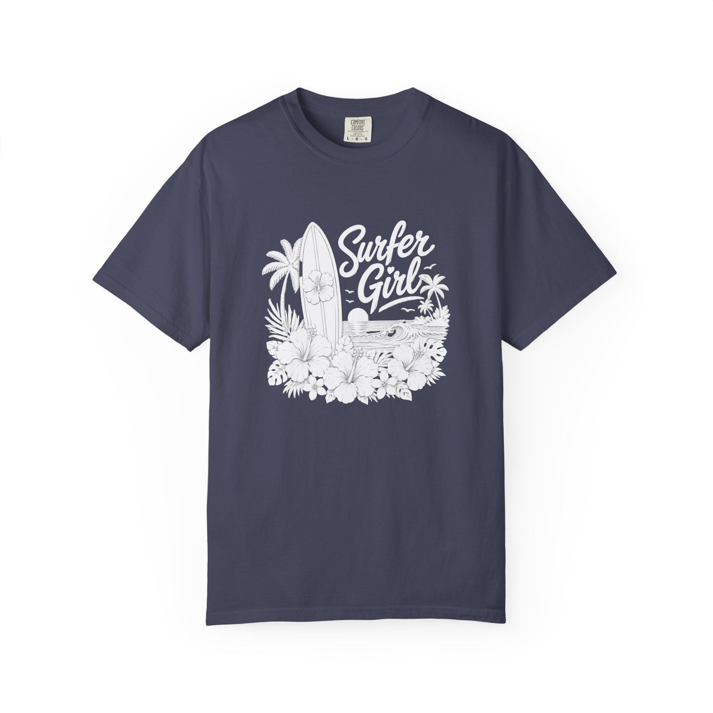 Surfer Girl Graphic Tee — Vintage Beach Surf T‑Shirt