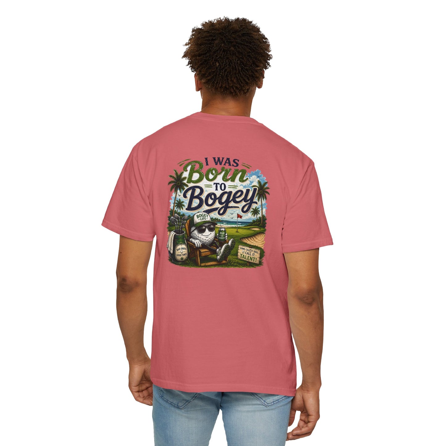 Born to Bogey T-Shirt — Retro Golf Skull Graphic Tee