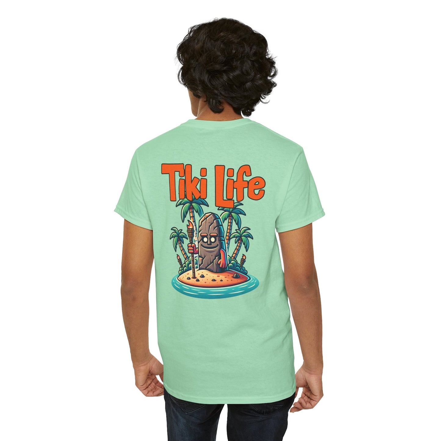 Tiki Life Island Tee - Unisex Heavy Cotton T-Shirt