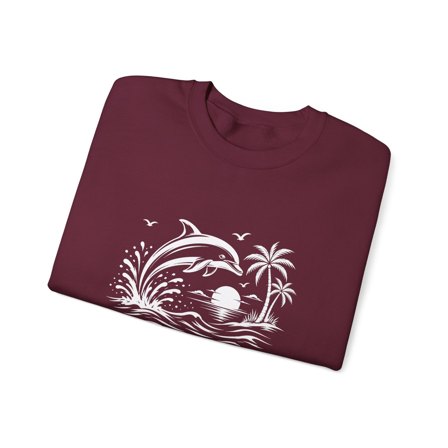 Dolphin Sunset Crewneck Sweatshirt
