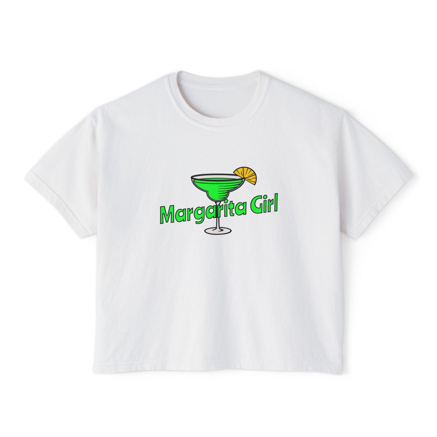 Margarita Girl Boxy Tee — Women's Cocktail Graphic T-Shirt by Caribbean Rays