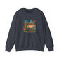 Tiki Bar Crewneck Sweatshirt — Retro Tropical Sunset Design