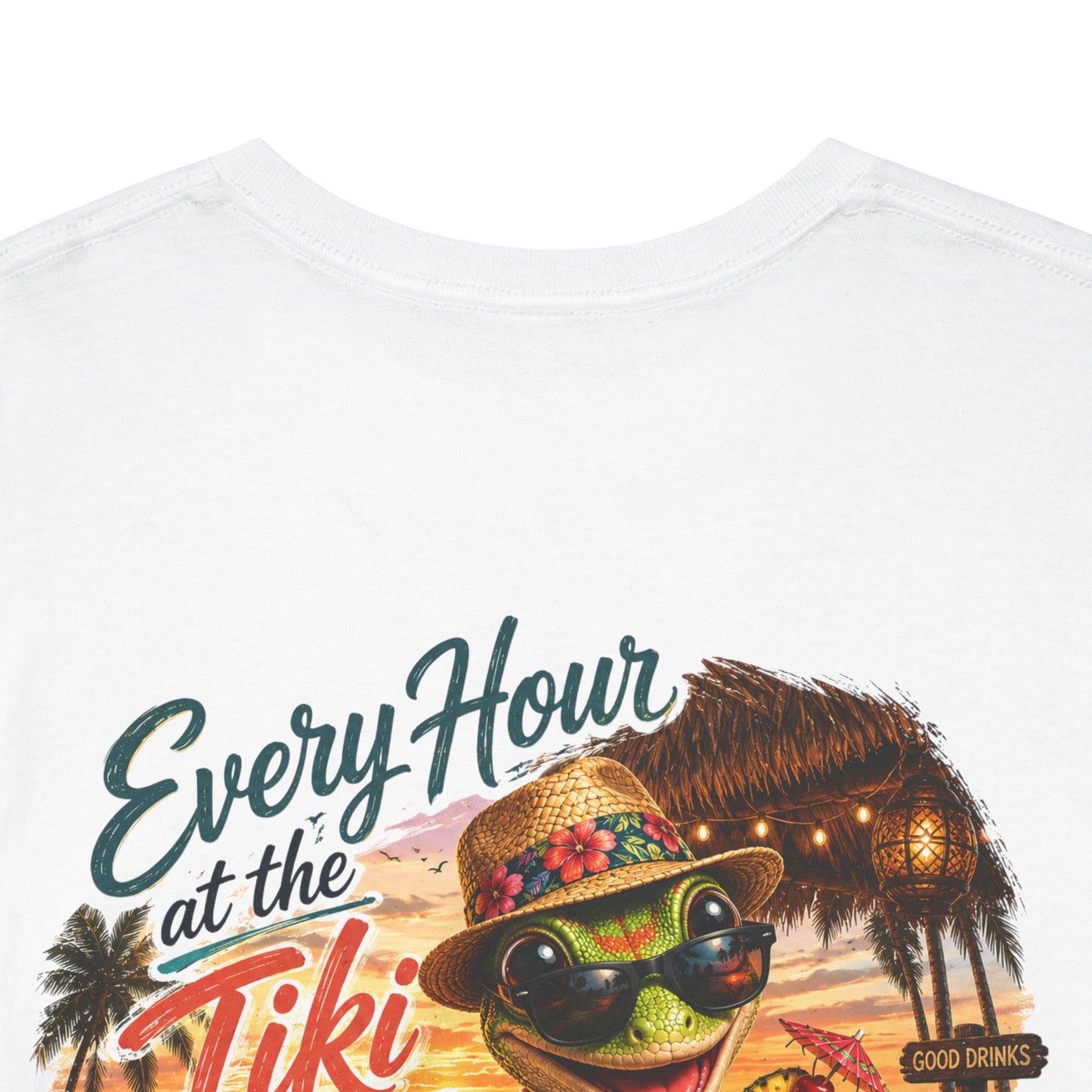 T-Shirt - "Every Hour at the Tiki Bar is Happy Hour" Vintage Tropical Tee