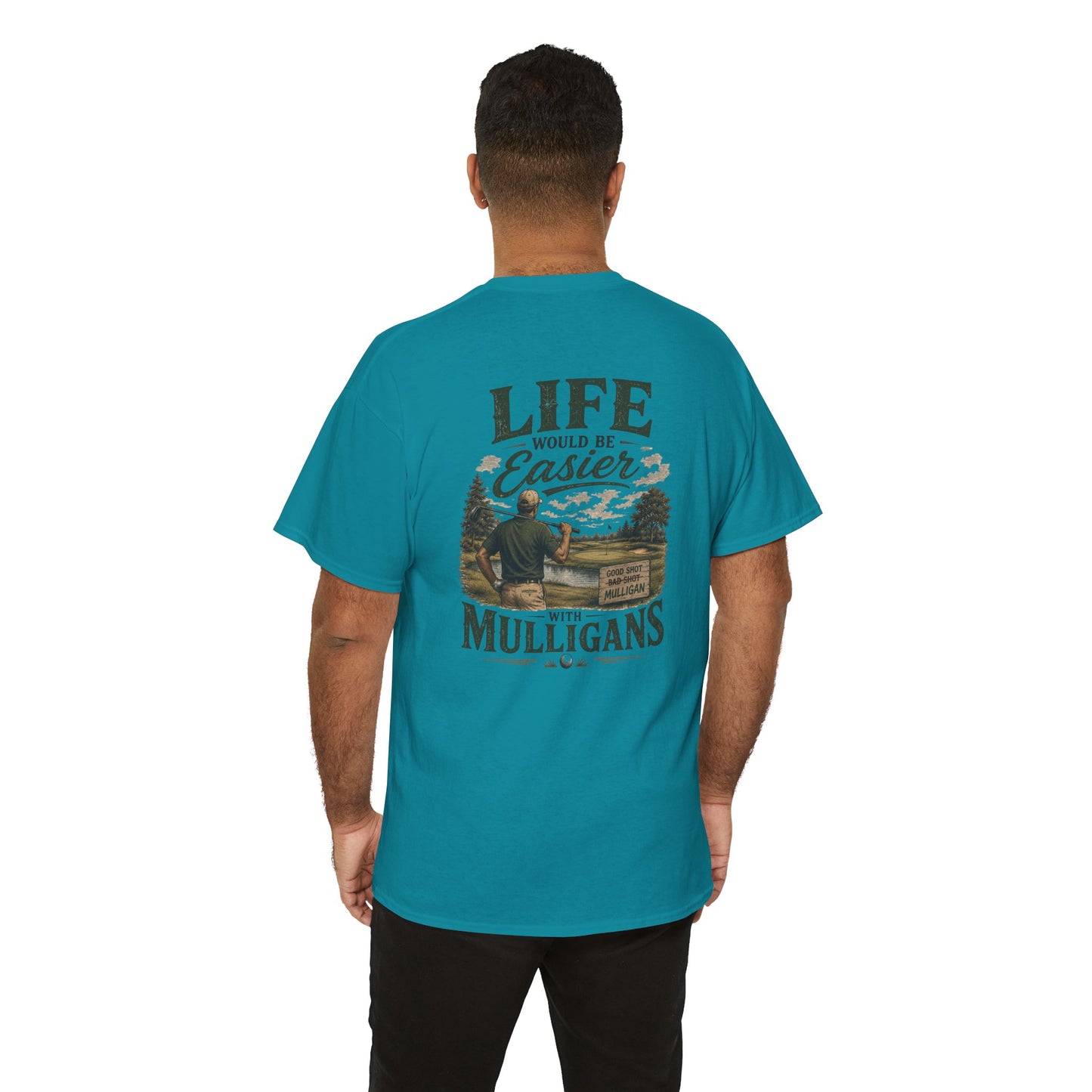 Mulligans Golf T-Shirt — “Life Would Be Easier With Mulligans” Vintage Golf Tee