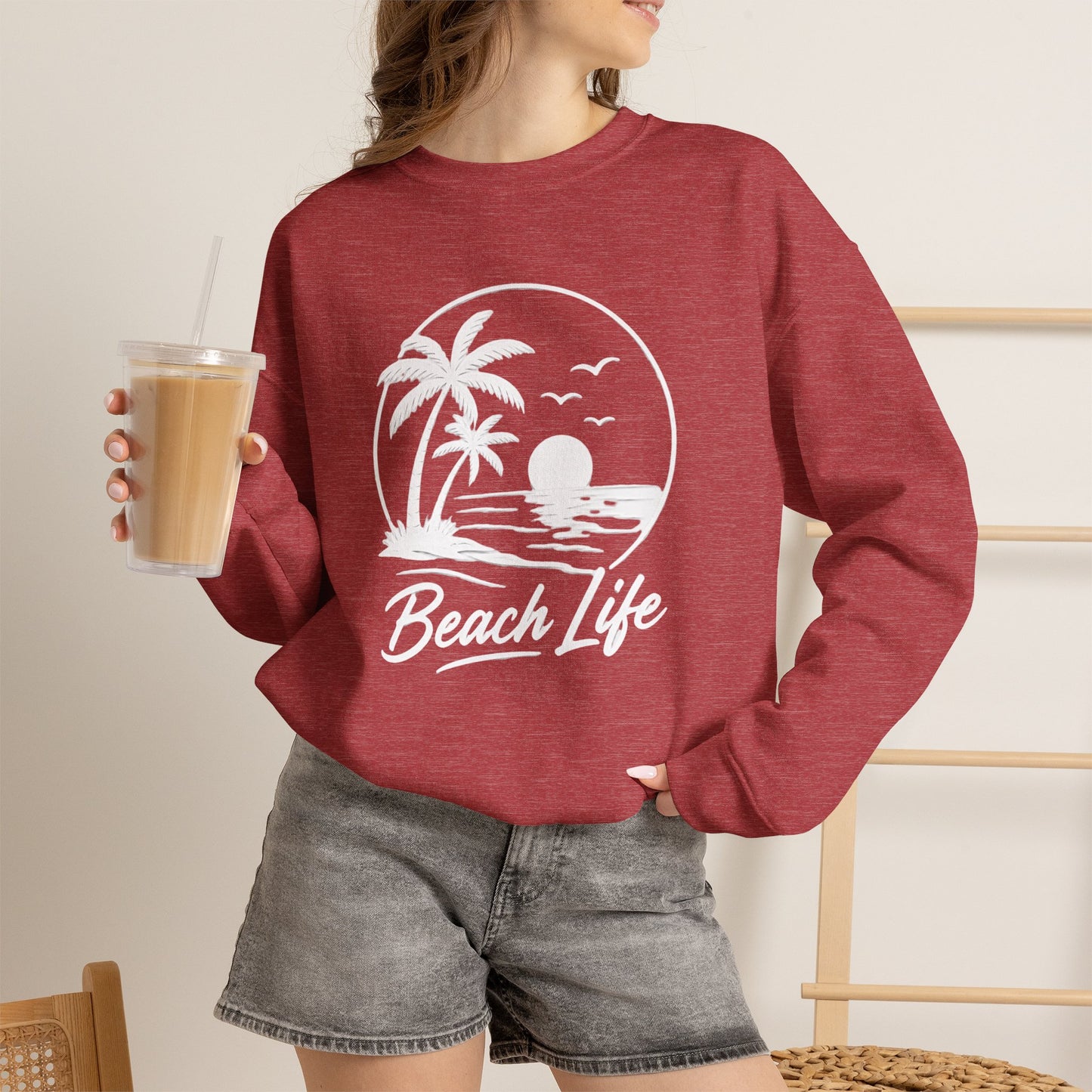 Beach Life Crewneck Sweatshirt