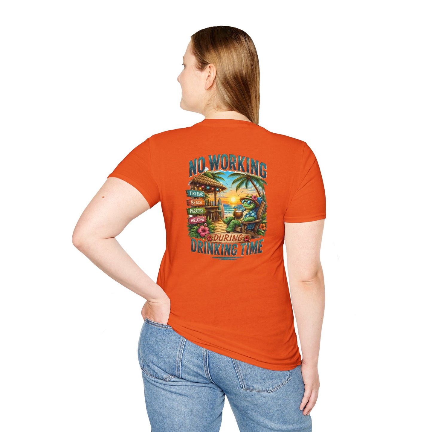 No Working During Drinking Time Unisex Softstyle T-Shirt