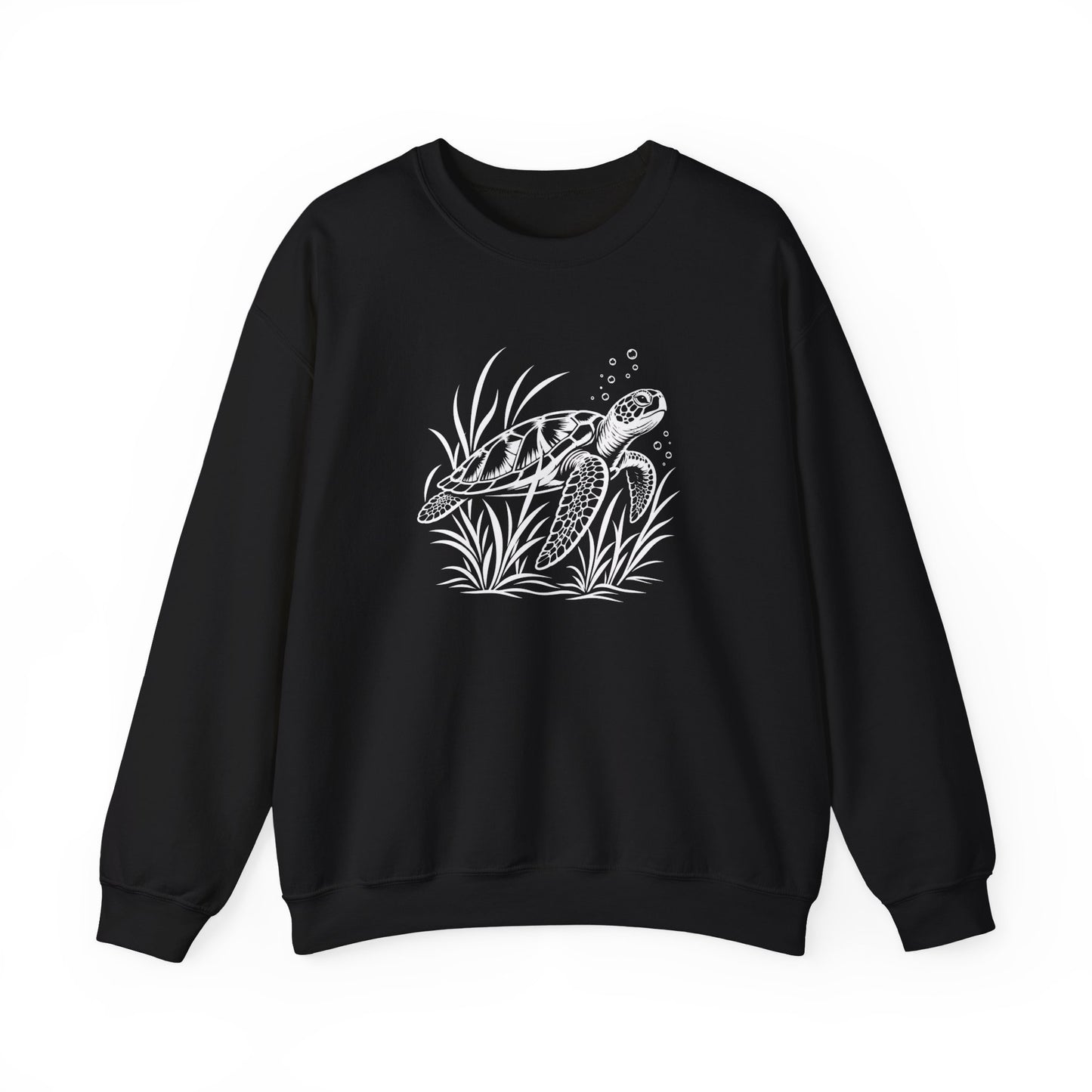Sea Turtle Crewneck Sweatshirt — Hand-Drawn Marine Life Graphic