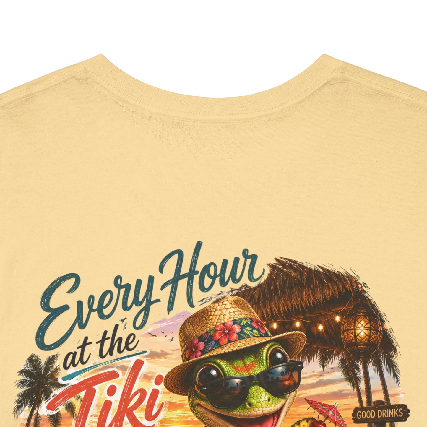 T-Shirt - "Every Hour at the Tiki Bar is Happy Hour" Vintage Tropical Tee