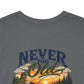 T-Shirt — "Never Too Old to Fish" Fishing Tee (Sunset Lake Design)