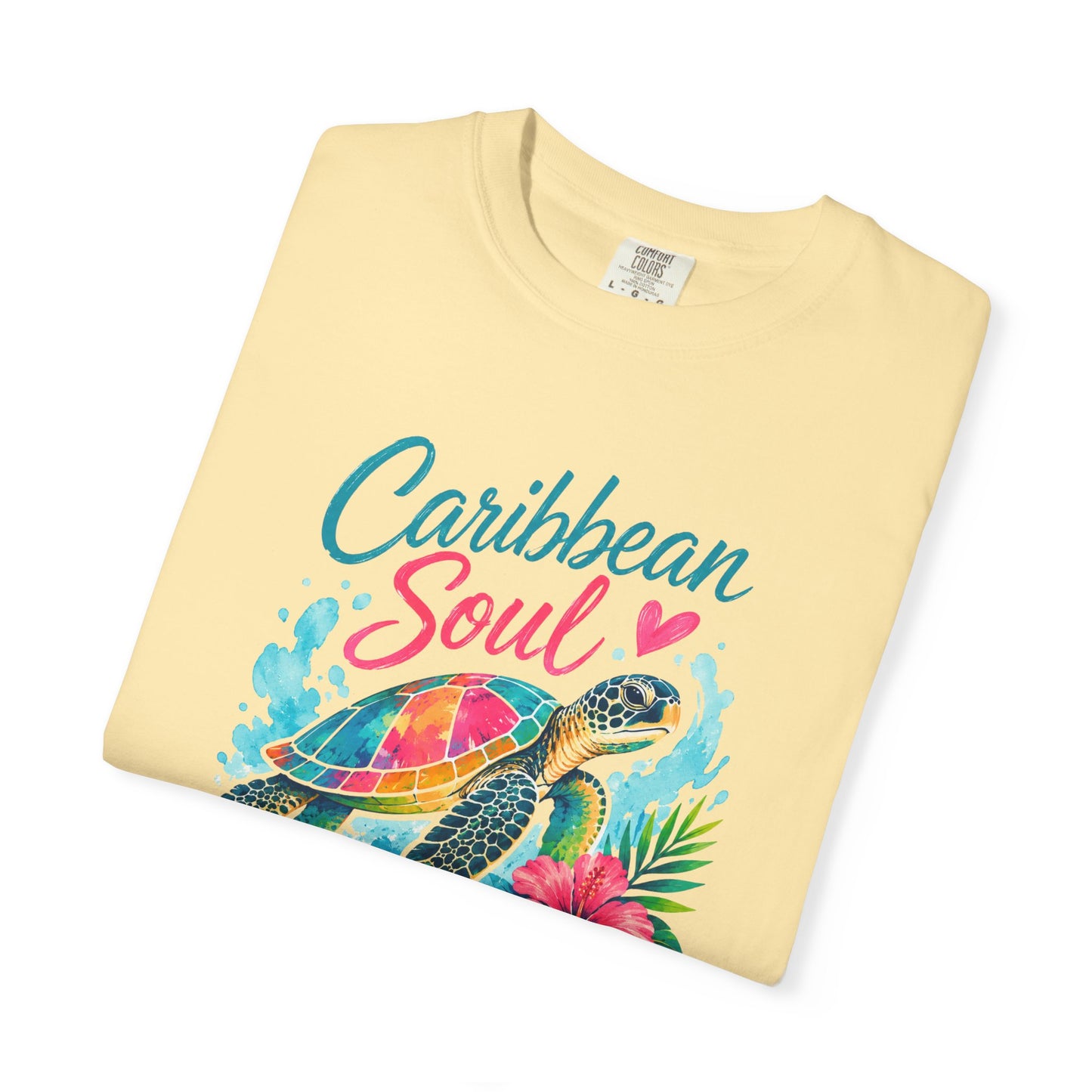 Caribbean Soul T-Shirt — Sea Turtle Floral Tropical Tee
