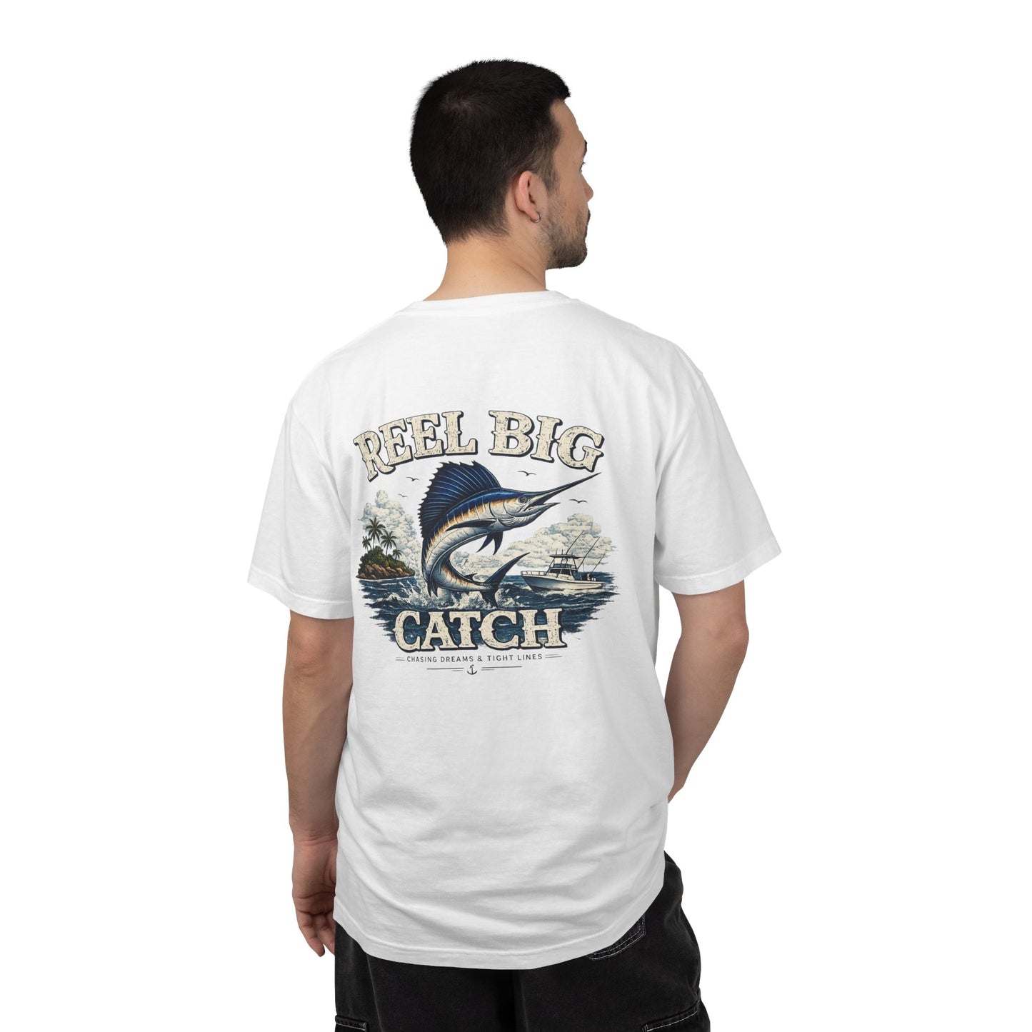 Reel Big Catch Fishing T-Shirt — Sailfish Offshore Angler Tee