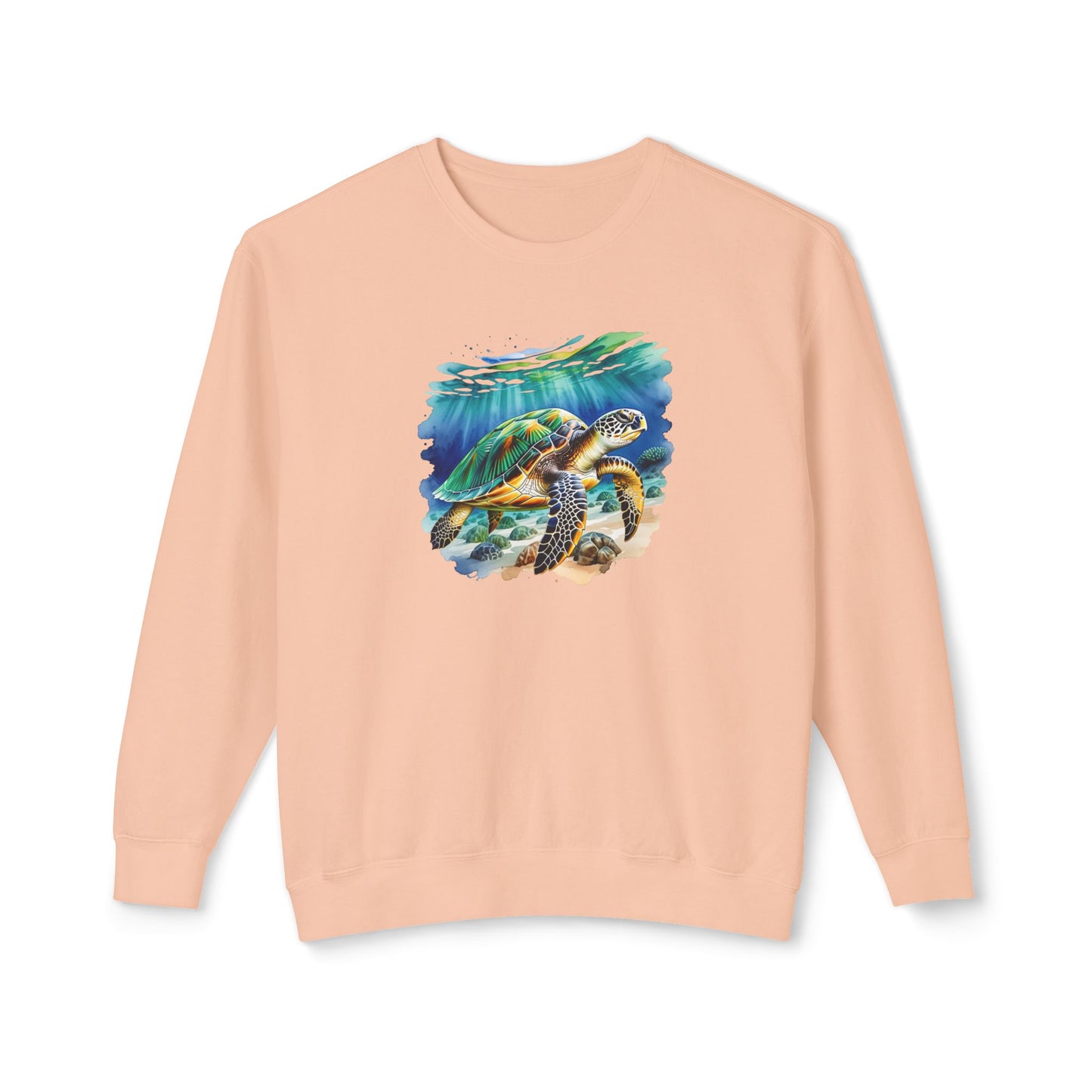 Ocean Turtle Unisex Lightweight Crewneck Sweatshirt -by Caribbean Rays