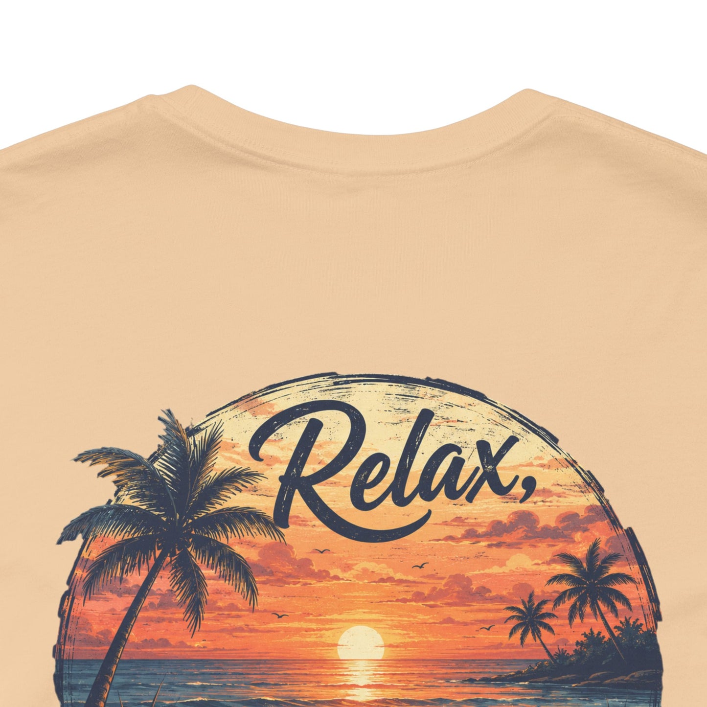 Sunset Beach Tee — "Relax Watch a Sunset" Graphic T-Shirt