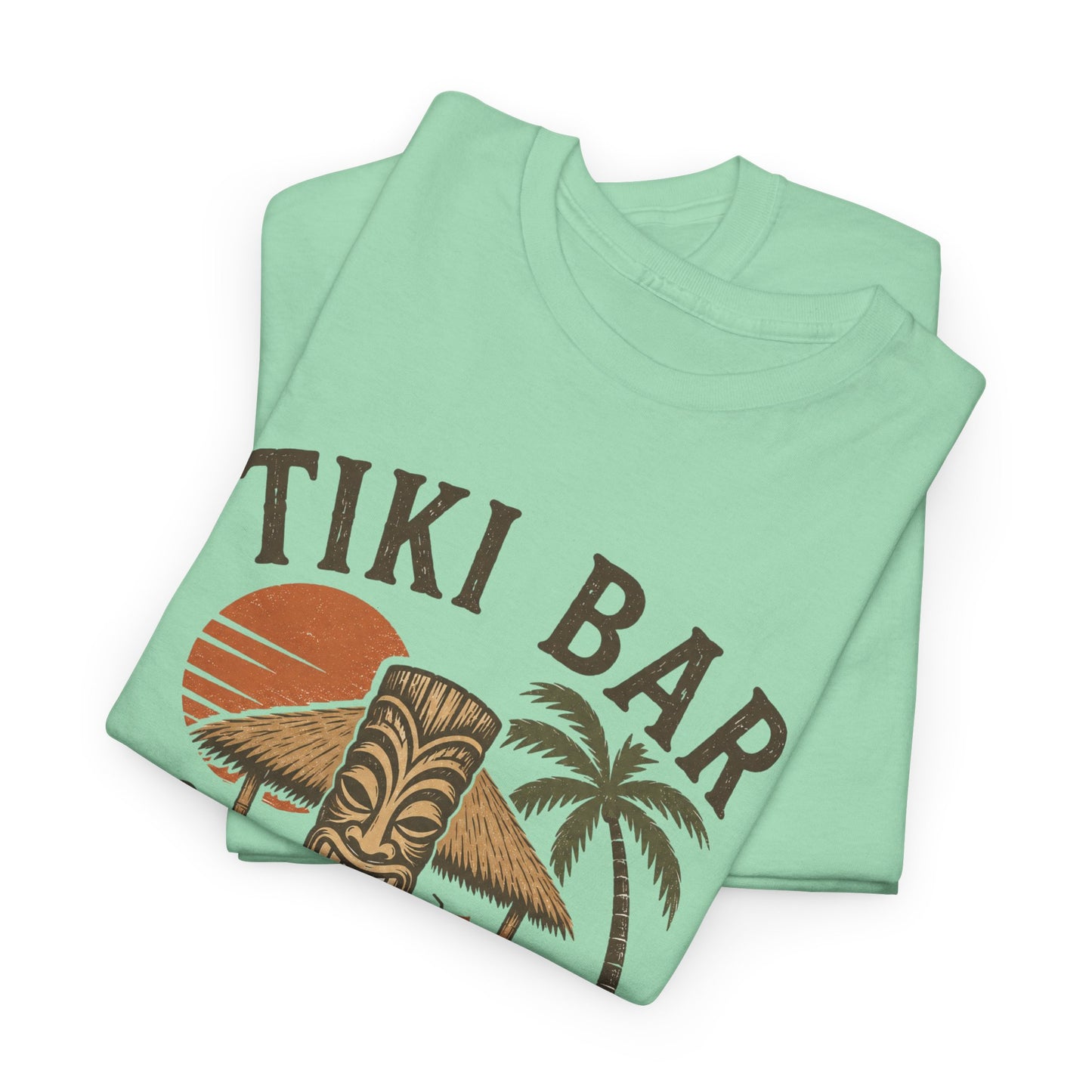 Tiki Bar Vintage Sunset Tee — Tropical Luau Beach Shirt