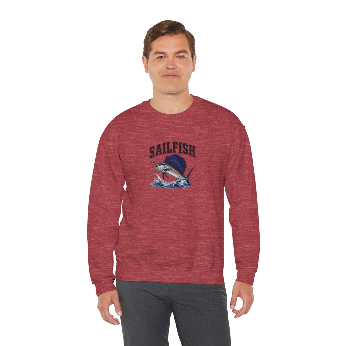 Sailfish Graphic Sweatshirt – Vintage Marlin Fishing Crewneck