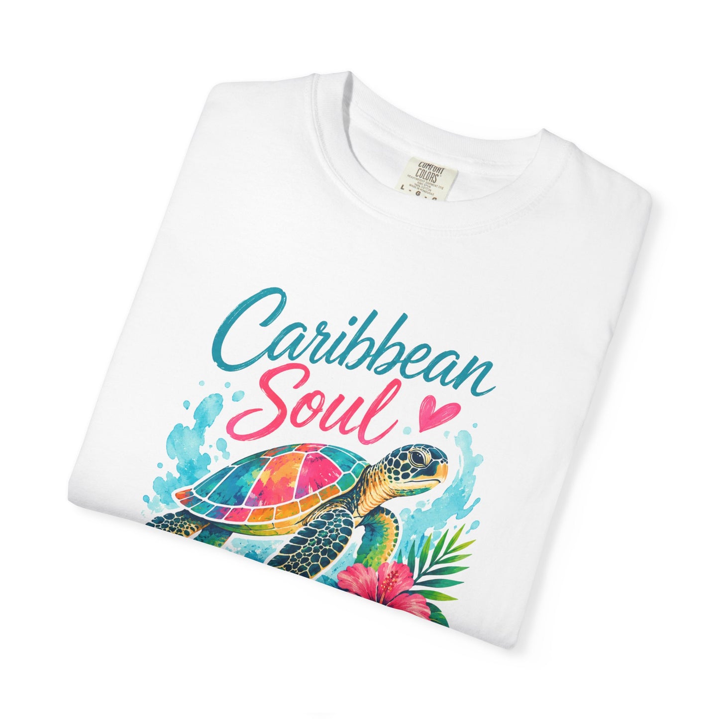 Caribbean Soul T-Shirt — Sea Turtle Floral Tropical Tee