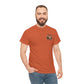 T-Shirt — "Never Too Old to Fish" Fishing Tee (Sunset Lake Design)