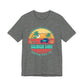 Gray t-shirt with a 'Beach Day' graphic design on a white background at Caribbean Rays