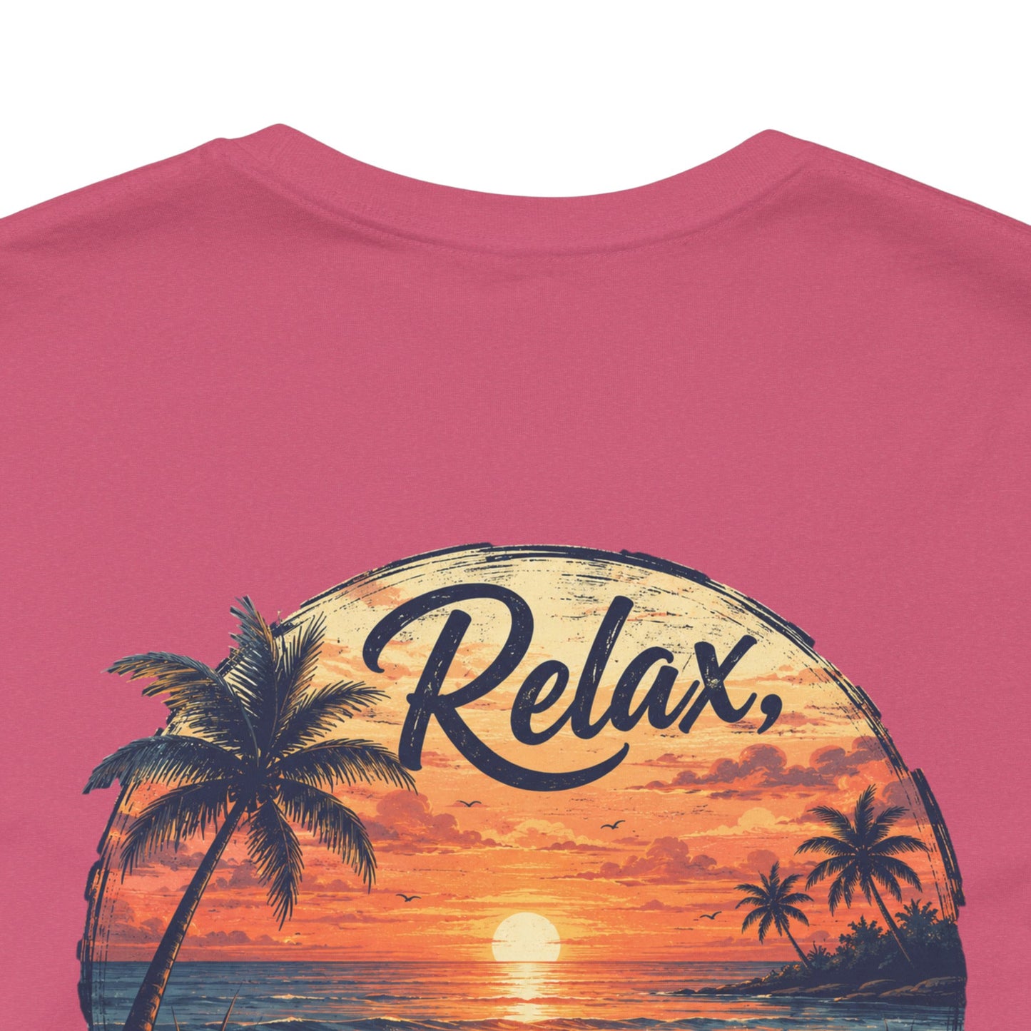Sunset Beach Tee — "Relax Watch a Sunset" Graphic T-Shirt