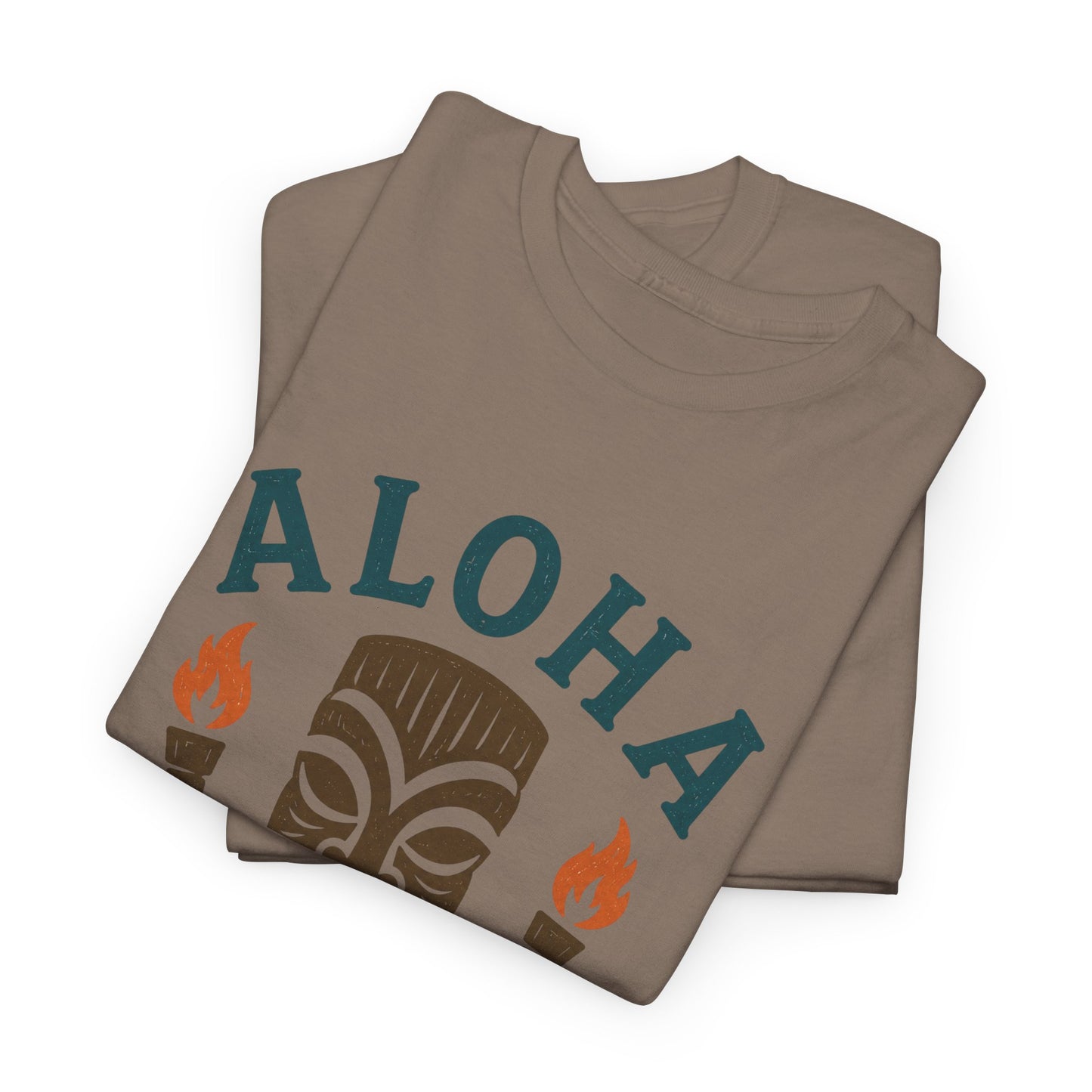 Aloha Tiki Tribal Tee with Torches- Tiki T-Shirt