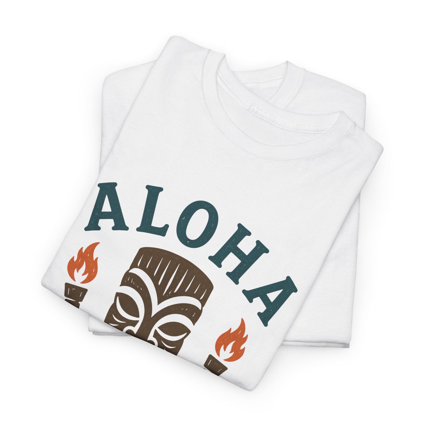 Aloha Tiki Tribal Tee with Torches- Tiki T-Shirt
