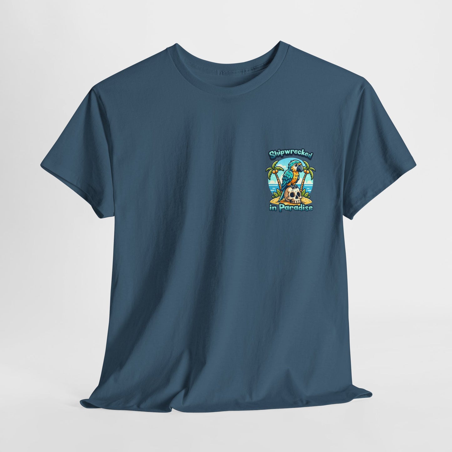 Shipwrecked in Paradise Tropical Unisex Heavy Cotton T-Shirt